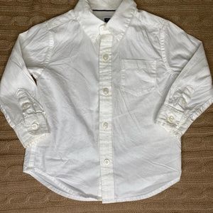 Janie and Jack kids white button down Shirt